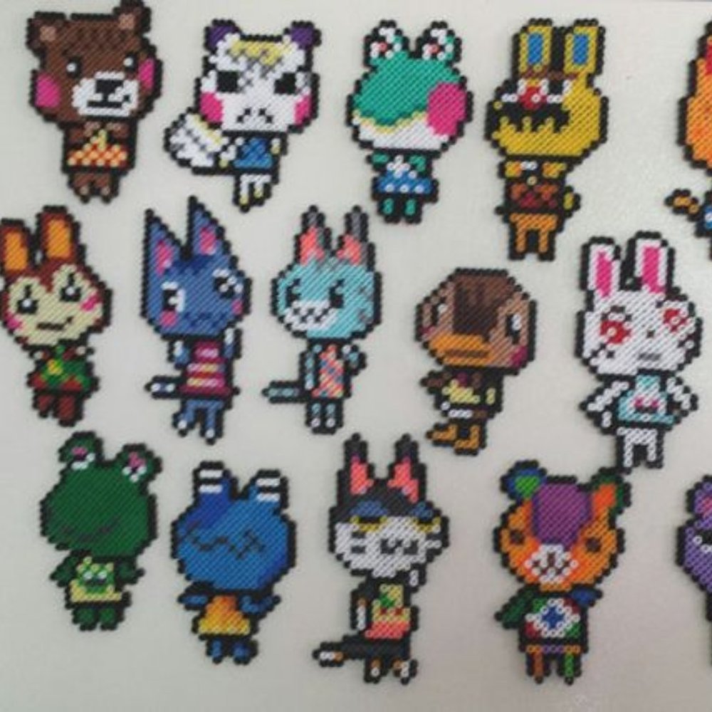 Animal crossing perler bead magnet